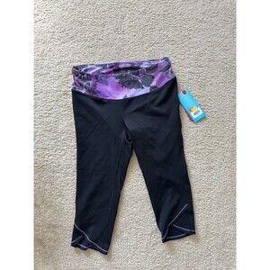 New Balance Women’s Lightning Dry Leggings  Size M Knee Length Purple Flower